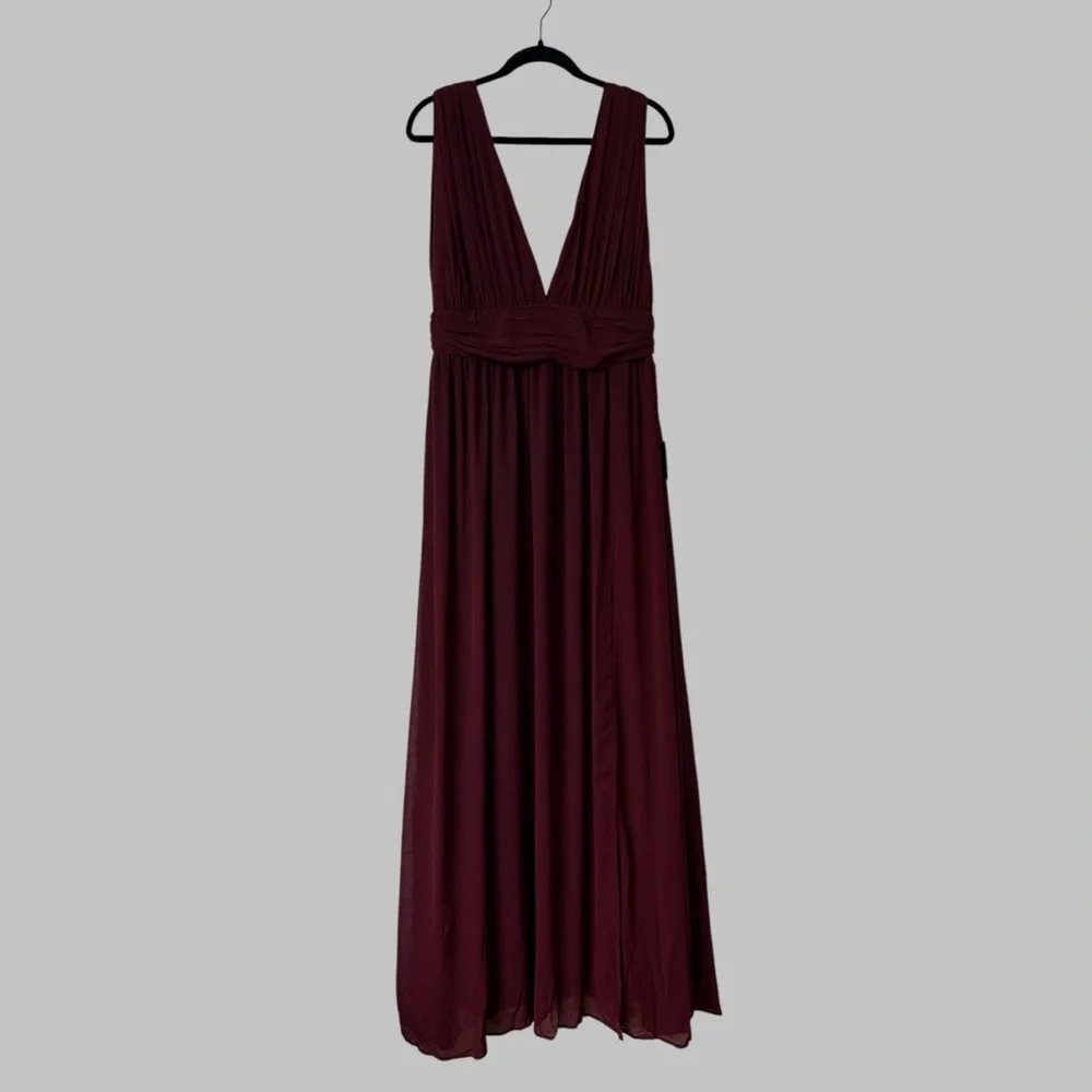 Lulus Heavenly Hues Formal Burgundy Maxi Dress - Picture 5 of 10